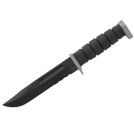 Ka-Bar Fighting Knife - D2 Extreme Powder Coated Serrated Blade Oval Handle | KB1281 ,