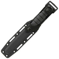 Ka-Bar Fighting Knife - Short Black Serrated Edge Blade Kraton G Handle | KB1259 ,