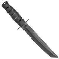 Ka-Bar Fighting Knife - Tanto 1095 Cro-Van Combo Blade Kraton G Handle | KB1245 ,