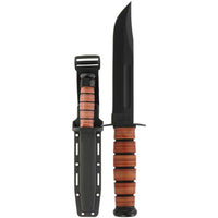 Ka-Bar Fighting Knife - US Navy 7 inch Plain Edge Blade with Kydex Sheath| KB5025 ,