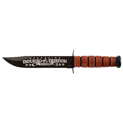 Ka-Bar Fighting Knife - USMC OEF Afghanistan Plain Edge Blade Commemorative | KB9169 ,