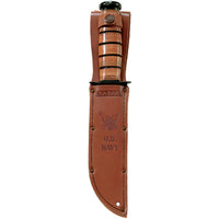 Ka-Bar Fighting Knife - USN OEF Afghanistan Leather Handle Commemorative | KB9170 ,