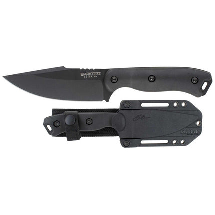 Ka-Bar Fixed Knife - Becker Black Short Harpoon Point Blade Zytel Handle | KB0018BK ,
