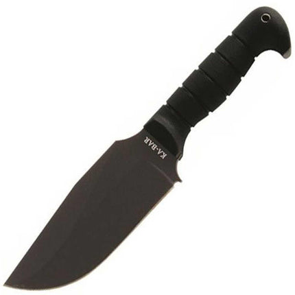 Ka-Bar Fixed Knife - Heavy Duty Warthog Plain Edge Blade Black Kraton G | KB1278 ,