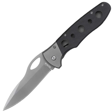 Ka-Bar Folding Knife - Agama Clip Point Plain Edge Blade Black G10 Handle | KB3076 ,