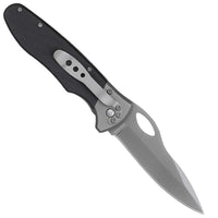 Ka-Bar Folding Knife - Agama Clip Point Plain Edge Blade Black G10 Handle | KB3076 ,