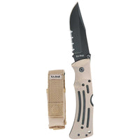Ka-Bar Folding Knife - Desert Mule Clip Point Blade Tan Handle Heavy-Duty | KB3053 ,