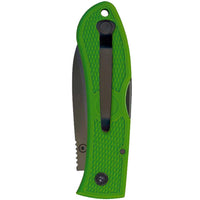 Ka-Bar Folding Knife - Dozier Black Plain Blade Kelly Green Zytel Handle| KB4062KG ,