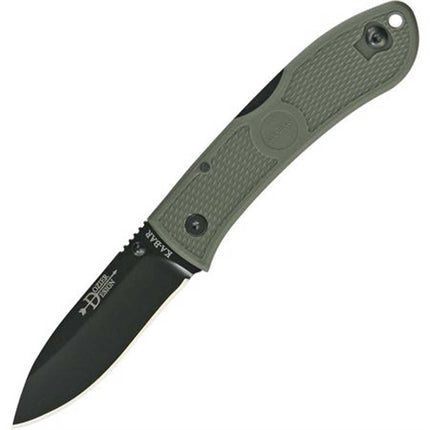 Ka-Bar Folding Knife - Dozier Black Plain Edge Blade Lockback Lock Style | KB4062FG ,