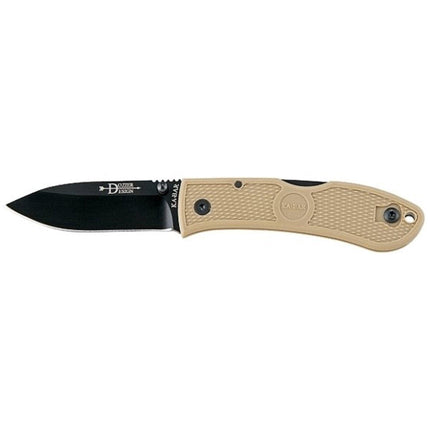 KA-BAR Folding Knife - Dozier Zytel Handle Hollow Grind Stainless Steel Blade | 4062CB ,