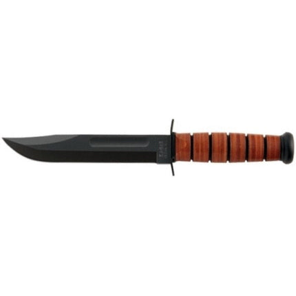 KA-BAR Knife - Leather Handle Full Size US Navy Straight Edge, 11 7/8 Inch | 1225 ,