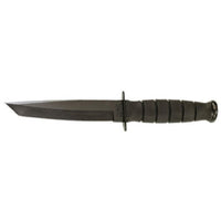 KA-BAR Knife - Short Black Fixed Cro Van Steel Blade Kraton G Handle Tanto | 5054 ,