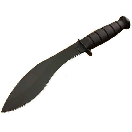 Ka-Bar Machete Knife - Combat Black Kukri Style Steel Blade Kraton G Handle | KB1280 ,