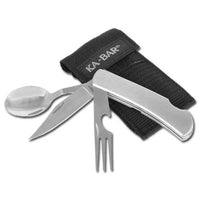 Ka-Bar Utensil Kit - Hobo Stainless Steel 3-in-1 Outdoor Lockback Style | KB1300 ,