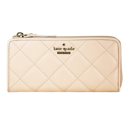 Kate Spade PWRU4230-689 Emerson Place Nisha Zip Around Women's Soft Rosette Leather Wallet ,