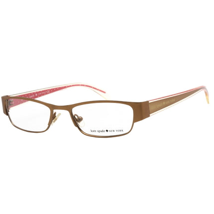 Kate Spade Women's Eyeglasses - Brown/Pink Rectangular Metal Frame | Marissa 0X06 00 ,
