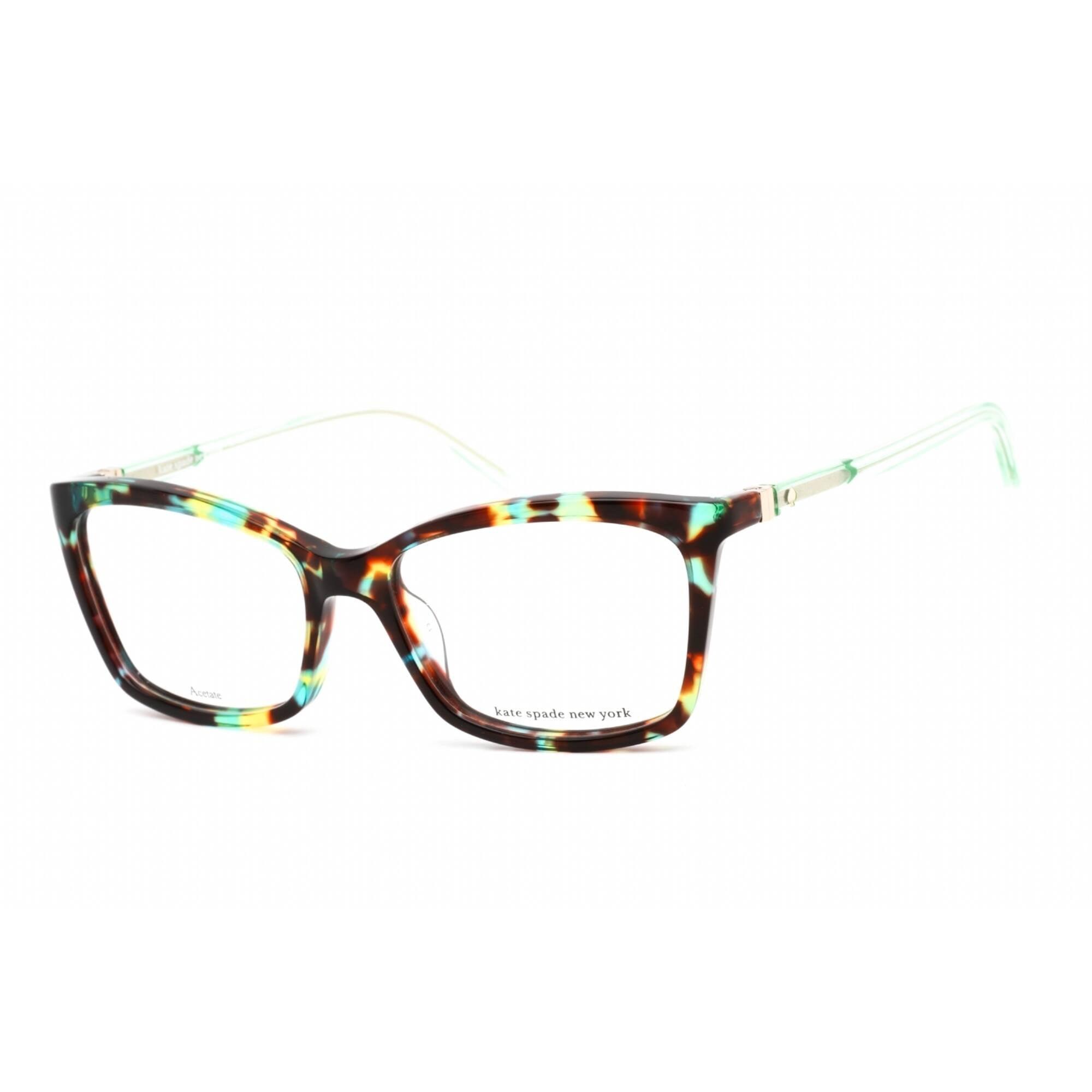 Kate Spade Women's Eyeglasses - Cat Eye Green Havana Plastic Frame