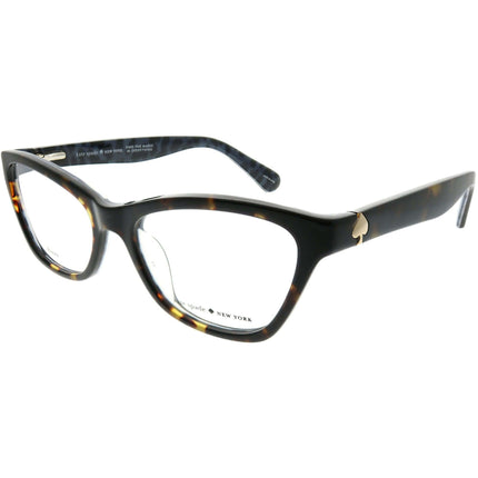 Kate Spade Women's Eyeglasses - Dark Havana Cat Eye Frame | KATE SPADE ALAYSHA 86 ,