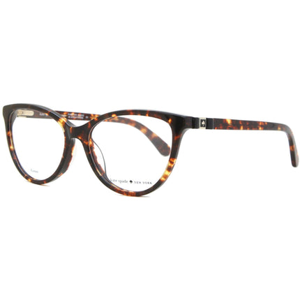 Kate Spade Women's Eyeglasses - Dark Havana Plastic Cat Eye | KATE SPADE JALINDA 86 ,