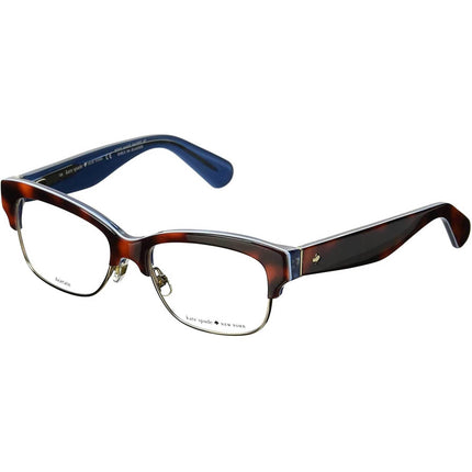 Kate Spade Women's Eyeglasses - Havana Blue Cat Eye Frame | KATE SPADE SHANTAL 0QTR ,