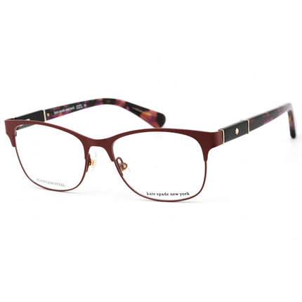 Kate Spade Women's Eyeglasses - Matte Burgundy Rectangular Frame | Benedetta 07BL 00 ,