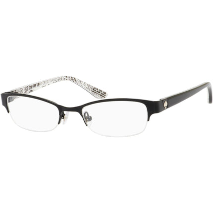 Kate Spade Women's Eyeglasses - Satin Black Rectangular Frame | KATE SPADE ADERYN 3 ,