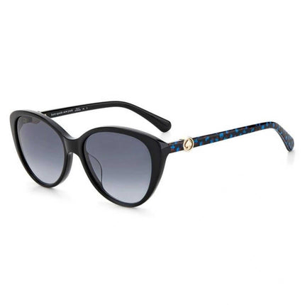 Kate Spade Women's Sunglasses - Black Cat Eye Frame Grey Lenses | VISALIA/G/S 0807 ,