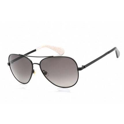 Kate Spade Women's Sunglasses - Black Pattern Brown Metal Frame | AVALINE2/S 07YQ WJ ,