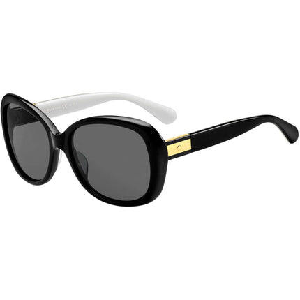 Kate Spade Women's Sunglasses - Black/Ivory Butterfly Acetate Frame | JUDYAP S 09HT ,