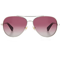 Kate Spade Women's Sunglasses - Silver Frame Burgundy Grad Lens | AVALINE2/S 0YB7 ,