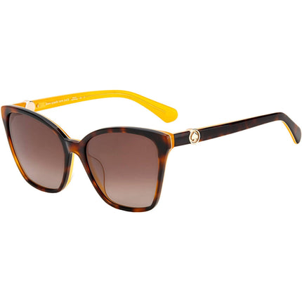 Kate Spade Women's Sunglasses - Yellow Havana Butterfly Frame | AMIYAH/G/S 0EPZ ,