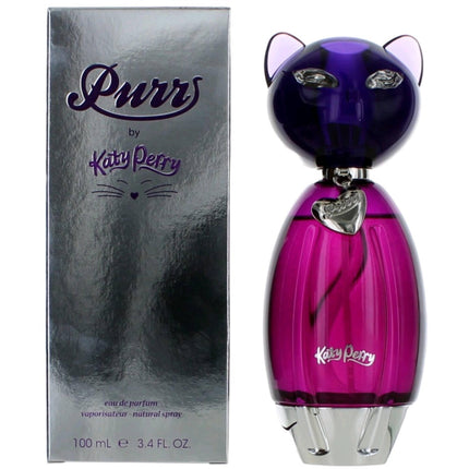 Katy Perry Women's Eau De Parfum Spray - Purr Peach, Apple and Green Bamboo, 3.4 oz ,
