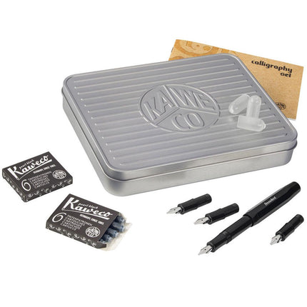 Kaweco Calligraphy Set - Skyline Sport Black Plastic with Four Steel Nibs | 10000229 ,