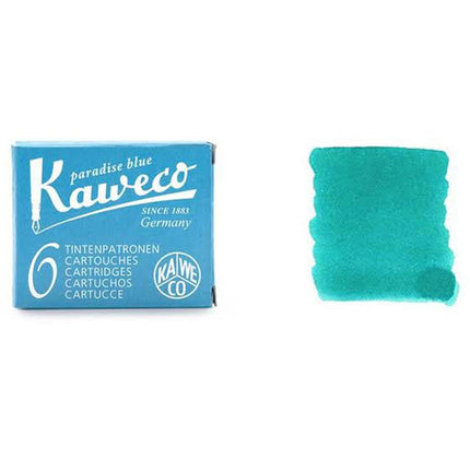 Kaweco Fountain Pen Ink Cartridges - 6 Pieces Paradise Blue | 10000260 ,