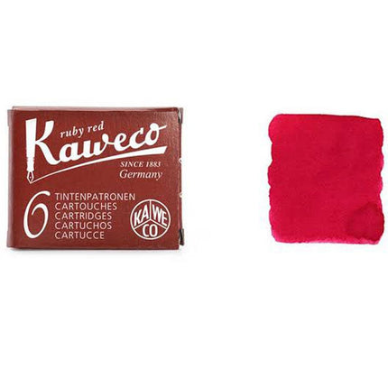 Kaweco Fountain Pen Ink Cartridges - 6 Pieces Ruby Red | 10000008 ,