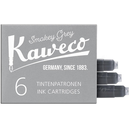 Kaweco Fountain Pen Ink Cartridges - 6 Pieces Smokey Grey | 10000997 ,