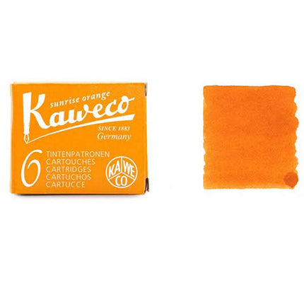 Kaweco Fountain Pen Ink Cartridges - 6 Pieces Sunrise Orange | 10000998 ,