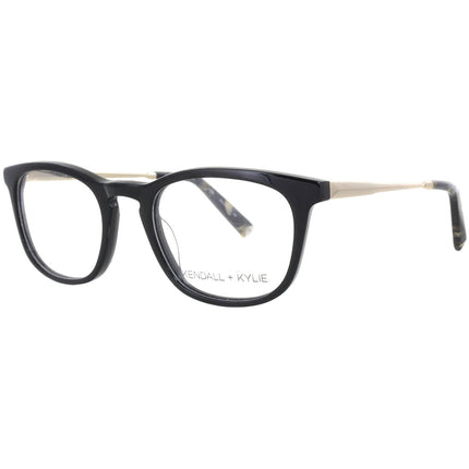 Kendall + Kylie Women's Eyeglasses - Black Acetate/Metal Frame Demo Lens | KKO102 1 ,
