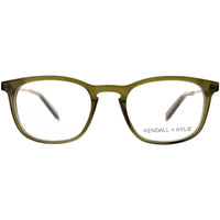 Kendall + Kylie Women's Eyeglasses - Green Square Frame Demo Lens | KKO102 HEIDI 301 ,