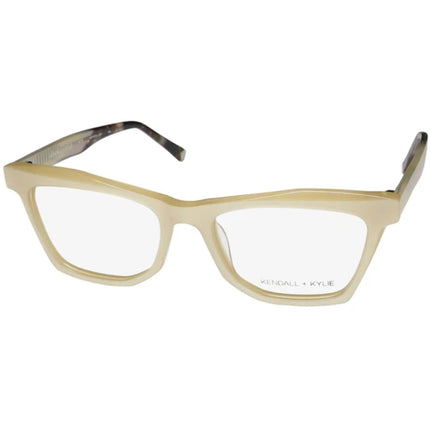 Kendall + Kylie Women's Eyeglasses - Ivory Plastic Frame Demo Lens | KKO193G BLAIR 275 ,