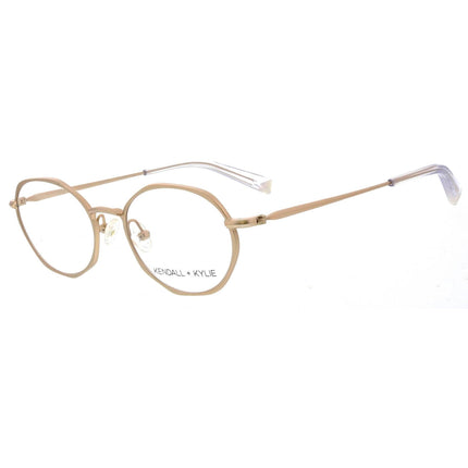 Kendall + Kylie Women's Eyeglasses - Light Gold Frame Demo Lens | KKO162 ALANA 718 ,