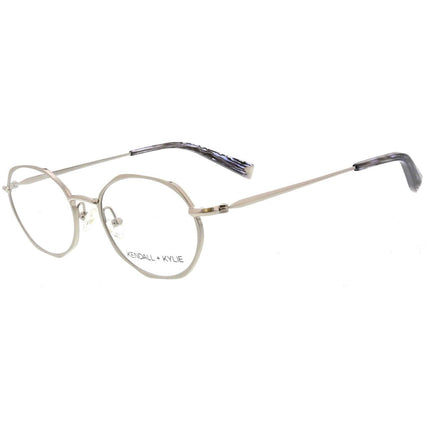 Kendall + Kylie Women's Eyeglasses - Silver Metal Frame Demo Lens | KKO162 ALANA 45 ,