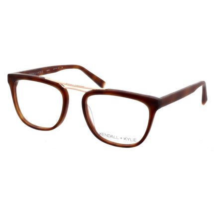 Kendall + Kylie Women's Eyeglasses - Tortoise Square Shape Frame | KKO133 KIERA 237 ,