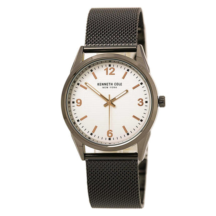 Kenneth Cole 10030647 Men's Gunmetal Steel Mesh Bracelet Quartz Classic Watch ,