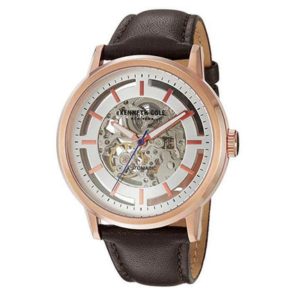 Kenneth Cole Men's Automatic Watch - Skeleton Dial Leather Strap | 10020807 ,