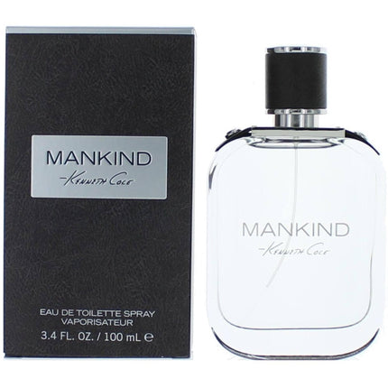 Kenneth Cole Men's EDT Spray - Mankind Cedar, Vetiver, Cinnamon Heart Notes, 3.4 oz ,