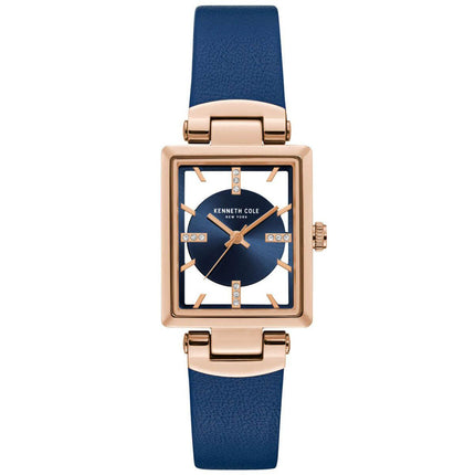 Kenneth Cole Men's Quartz Watch - Blue Transparent Dial Blue Strap | KC50859004 ,