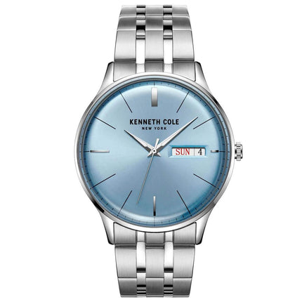 Kenneth Cole Men's Quartz Watch - Classic Blue Dial Silver Bracelet | KC50589019 ,