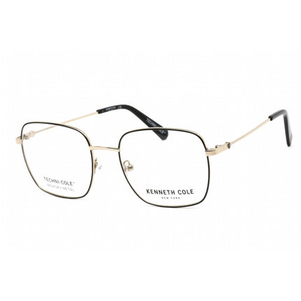 Kenneth Cole New York Women's Eyeglasses - Square Black/Gold Metal Frame | KC0348 005 ,