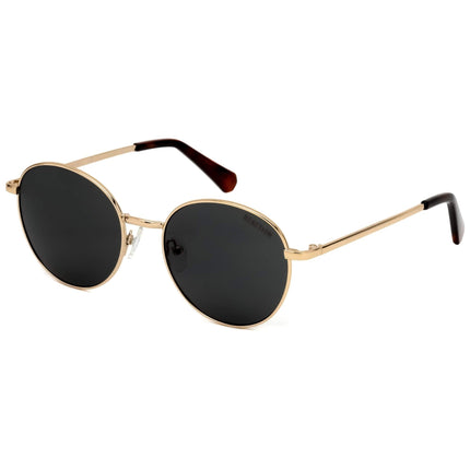 Kenneth Cole Reaction Unisex Sunglasses - Full Rim Gold Round Metal Frame | KC2839 32A ,